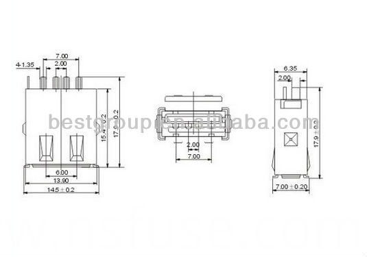 Fbusba2-114 USB Connectors Waterproof USB Connector RJ45 USB Connectors (FBELE)